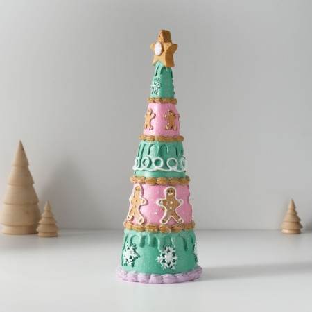 Souvenir Polystone "Fir -tree Fir -shaped with gingerbread" 9x8.5x25 cm-1