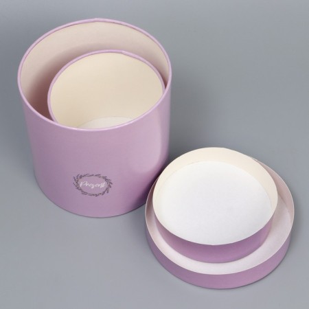 Set of hats 2 in 1, gift packaging, Lavender, 13 x 13, 16 x 16 cm-8