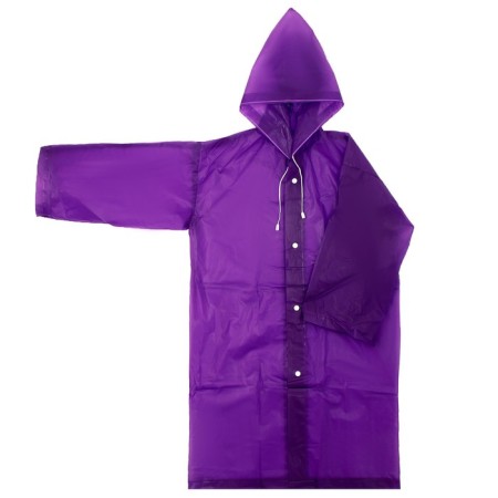 Children's raincoat with reflective stickers, height 120-160cm, purple-1