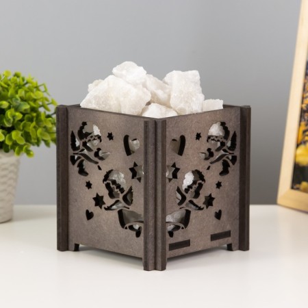 Salt lamp "Basket B Angels" E14 15W 1.8 kg Dimmer 14x14x18 cm-1