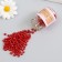 Round beads 6/0 in the bottle "Red" transparent-color 2x20 g set 2 pcs