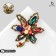 Brooch "Flower" magical, colored in black gold