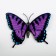 Magnet "Multi -colored butterfly" 8.5x9.5 cm
