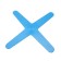 Boomerang is four -lobed, 30 x 30 cm, mono, blue