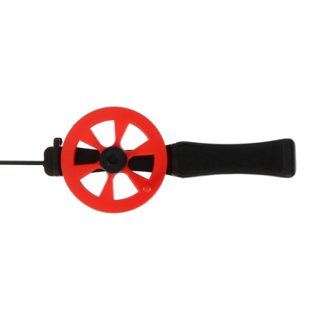 Winter fishing rod, plastic handle, guide fishing lines, red, HFB-15-1