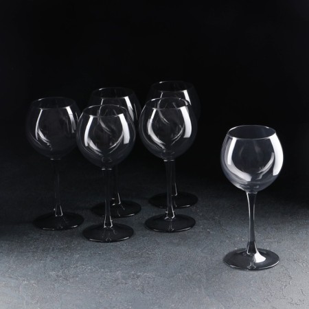 A set of glasses for the wine "graphite", glass, 350 ml, 6 pcs