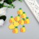 Decor for creativity plastic "Pineapple and half" set of 10 pcs 2.7x2.1 cm