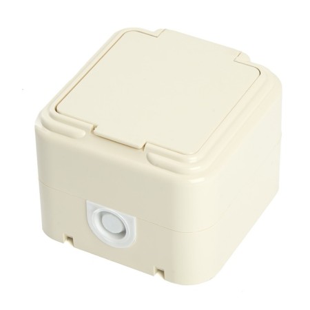 1-seater socket with grounding contact, with a lid, 250V, 16A, IP44, PST16-21-44 (Ra 16-21 1022741-2