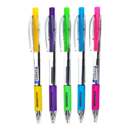 Handle Automatic Ball 0.7 mm, Berlingo SI-400 Color, blue ink, flu, mix-2