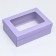 The box is folding, the lid is, with the window, lilac, 24 x 17 x 8 cm
