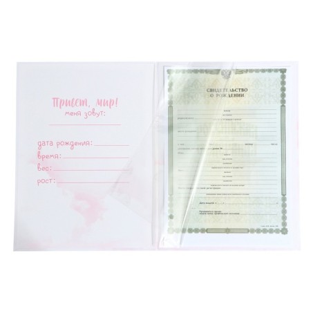 The folder for the birth certificate "You are our stamping", 23.5 x 31.5 cm.-6
