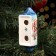 Christmas tree toy "candy winter", blue, copyright painting, 10 cm, porcelain