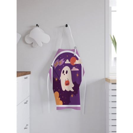 Apron kitchen with a photo print "Miracle Night", adjustable, size OS-1
