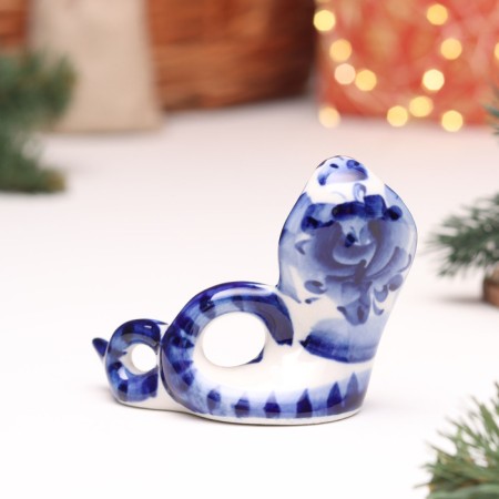 Souvenir "Snake", No. 14, Gzhel, 7 cm-2