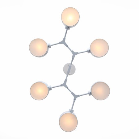 Ceiling EVOLUCE lamp. Sle183502-06. Gemento. 6x60 watts, E14, 73x95.5x32 cm, white color-11
