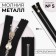 Metal zipper, No. 5, non -proceeding, automatic lock, 20 cm, black color/nickel
