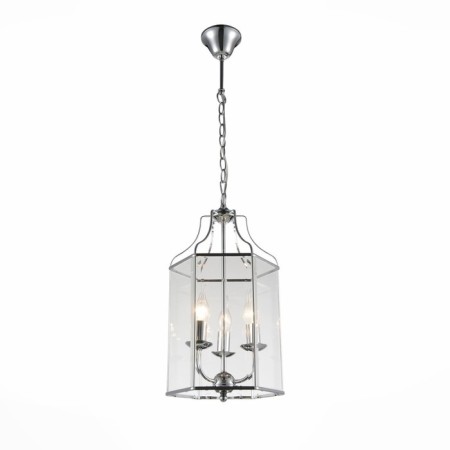 Suspended chandelier ST LUCE. SL228.103.03. TERSO. 3x40 watts, E14, 26x26x50 cm, chromium color-5
