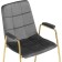 LANA Metal/velor, Golden/Gray chair 57x56x88 cm