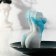 Toothpick stand "Female body" marble blue