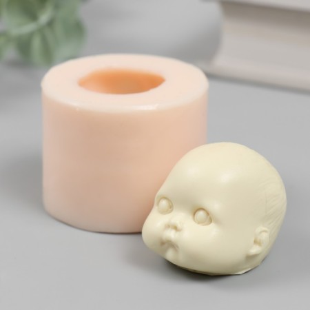 Mold Silicon "Baby Head" No. 17 3.5x4x3.5 cm-3