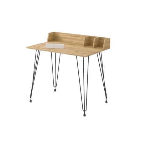 Written table Liverpool 90x50x75 cm, oak craf gold, black-1