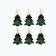 New Year's jewelry for glasses with predictions, Christmas trees, 4.2 x 5 cm, 6 pcs.
