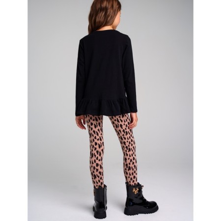 Kit for girls: T -shirt, leggings, height 140 cm-3