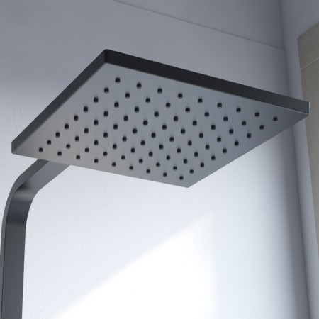 Shower mixer IDDIS BILD BILBL1Fi06, 350x200x1400 mm, with the upper shower, black-4