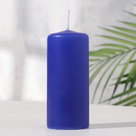 Candle - cylinder, 5x11.5 cm, 25 hours, 175 g, blue