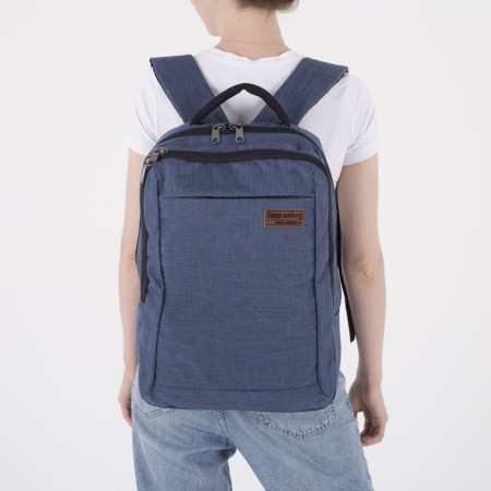 Male backpack on lightning, "saxi", outer pocket, blue color-9