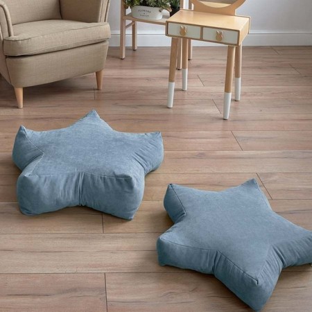 Decorative pillow "Stars", size 55x55x12 cm, blue color-3