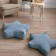 Decorative pillow "Stars", size 55x55x12 cm, blue color