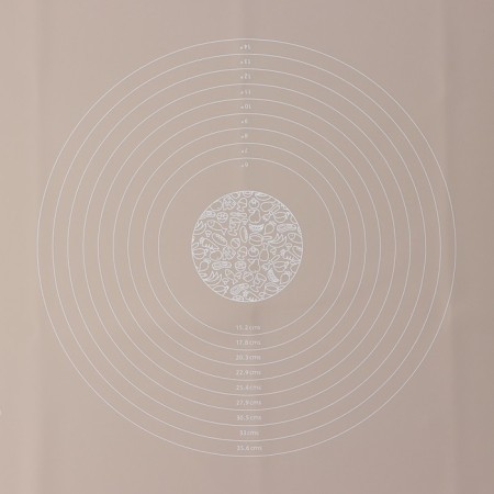 Rug with marking of the share "cappuccino", silicone, 70 × 50 cm, beige color-1