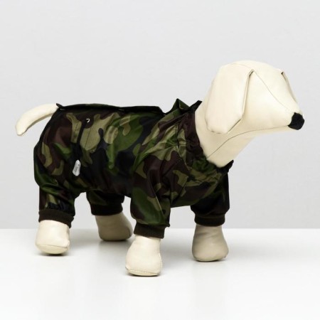 Overalls for animals, without lining, M (DS 24-26, Osh 28, OG 34-36 cm), camouflage