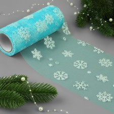 Fatin with snowflakes, 15 cm, 11 ± 1 g/sq.m, 9.1 ± 0.5 m, blue color No. 20