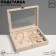 Standing for jewelry "Casket", 7 stripes, 3 cells, 20 × 15 × 4.5, beige color