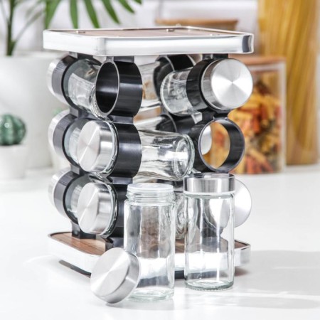 Set for spices "Modern", 32.5 × 7 × 12.5 cm, capacity, 90 ml, 4 × 9.5 cm, 12 pcs-1