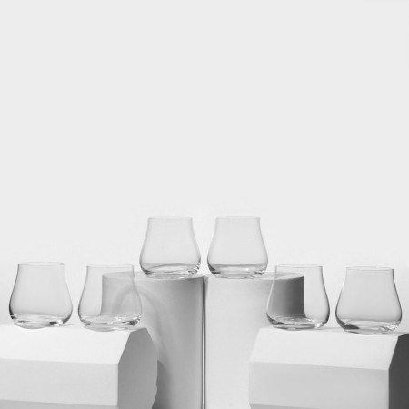 Set of glass glasses for whiskey Limosa, 340 ml, 6 pcs