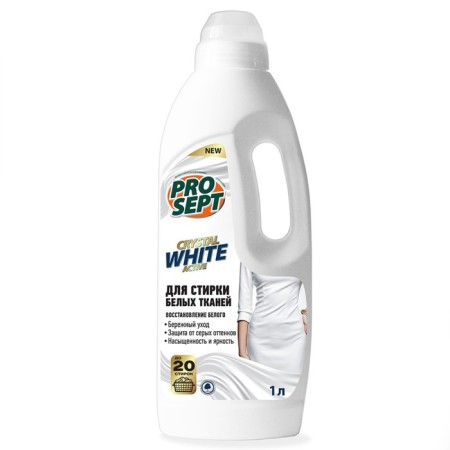 ProSept Crystal washing liquid, gel, for white fabrics, 1 liter-2