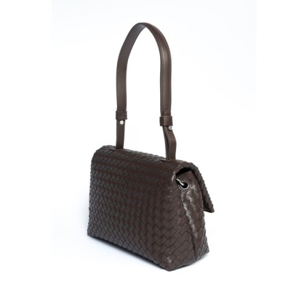 Bag Cross-Body women, genuine leather, ludor dark brown, 27x12x18 cm-3