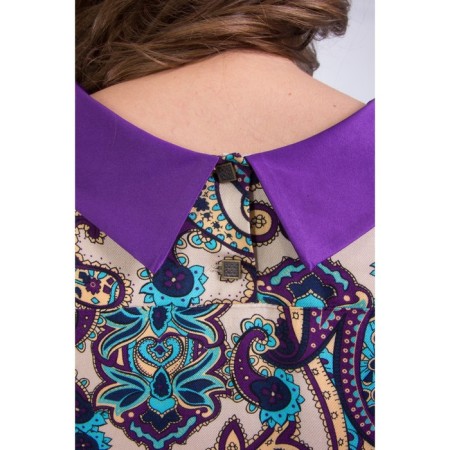 Female blouse, size 44, purple color-5