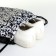 Bag for shoes on the lace, black/white color