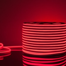 Flexible neon Elektrostandard, IP67, 2835, 120 LED/m, 220V, one -way, red glow red