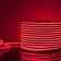 Flexible neon Elektrostandard, IP67, 2835, 120 LED/m, 220V, one -way, red glow red