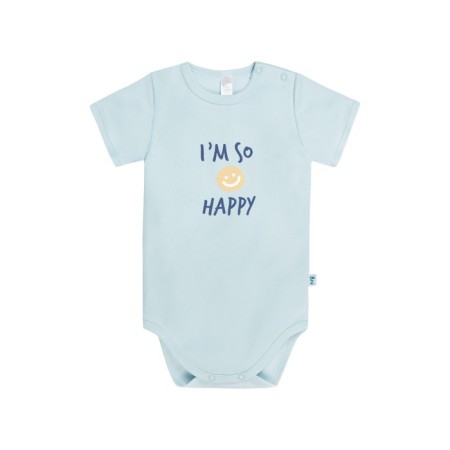 Body Children with a short sleeve "Pea", height 68 cm, blue color-1