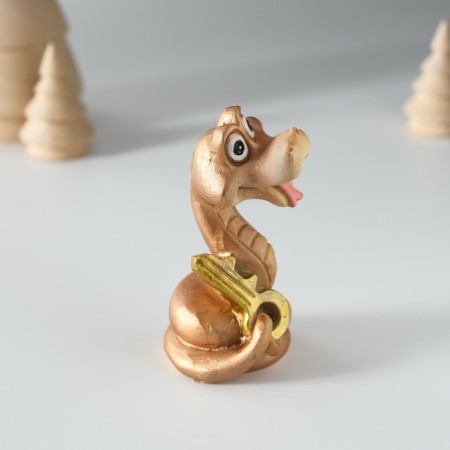 Polystone souvenir "Snake with a hill/key" MIX 4x4x7.5 cm-2