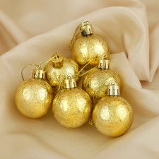 Set of balls plastic D-4 cm, 6 pcs 