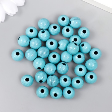 Beads for creativity plastic "imitation of turquoise" d = 1 cm set 20 g-2
