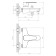 Decoroom DR71043 bath mixer, two -wound, pour 300 mm, watering can, chrome