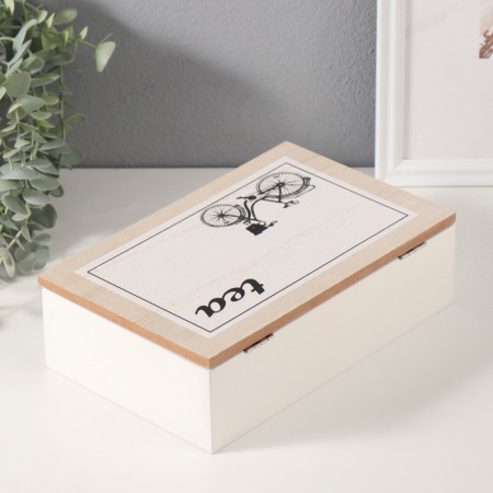 Casket wood 6 divisions "Bicycle" 23x15x7 cm-3